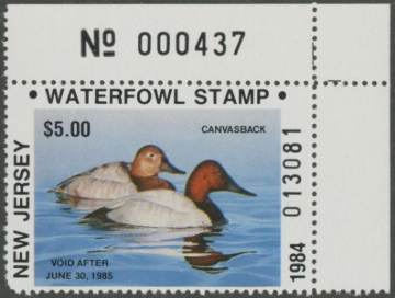 Picture of 1984 New Jersey Duck Stamp NJ2NR MNH VF