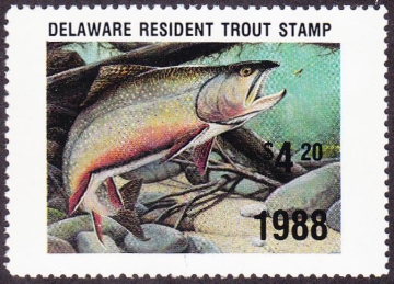 Picture of 1988 Delaware Resident Trout Stamp MNH VF