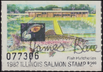 Picture of 1982 Illinois Salmon Stamp Used F-VF