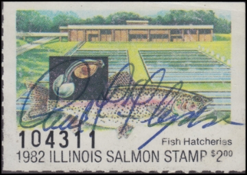 Picture of 1982 Illinois Salmon Stamp Used F-VF