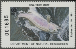 Picture of 1990 Iowa Trout Stamp MNH VF