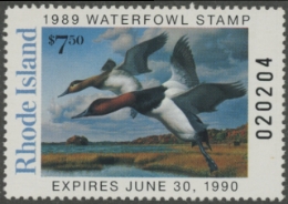Scan of RI1 1989 MNH VF
 First of State