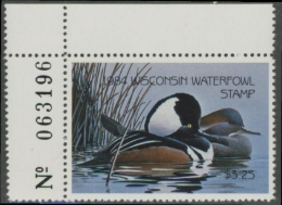 Picture of 1984 Wisconsin Duck Stamp MNH VF