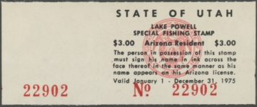 Picture of 1975 Utah Lake Powell Fishing Stamp MNH VF