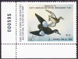 Picture of 1989 South Carolina Duck Stamp MNH VF