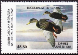 Picture of 1987 South Carolina Duck Stamp MNH VF