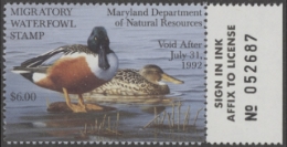 Scan of MD18 1991 MNH VF