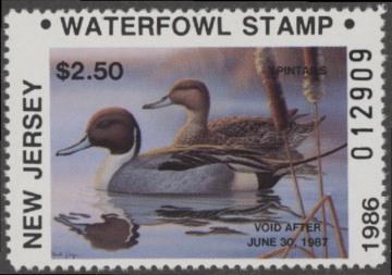 Picture of 1986 New Jersey Duck Stamp MNH VF
