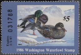 Scan of WA1 1986 MNH VF
 First of State