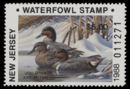Scan of NJ5 1988 MNH VF
 Nonresident