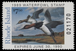 Scan of RI1 1989 MNH VF
 First of State