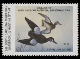Picture of 1989 South Carolina Duck Stamp MNH VF
