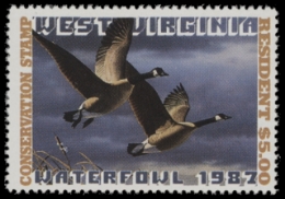 Scan of WV1 1987 MNH VF
 First of State