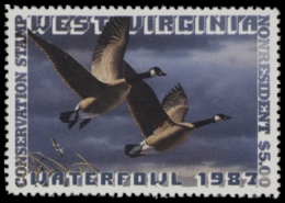 Scan of WV1 1987 MNH VF
 First of State