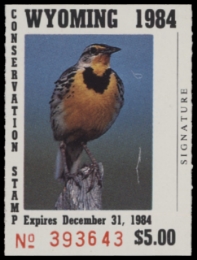 Scan of WY1 1984 MNH VF
 First of State