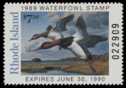Scan of RI1 1989 MNH VF
 First of State