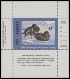 Scan of WA1 1986 MNH VF
 First of State
