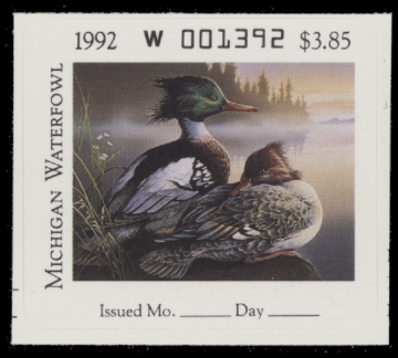 Picture of 1992 Michigan Duck Stamp MNH VF