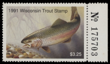 Picture of 1991 Wisconsin Trout Stamp MNH VF