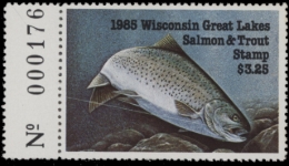 Picture of 1985 Wisconsin Great Lakes Salmon & Trout Stamp  MNH VF