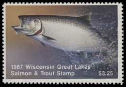 Picture of 1987 Wisconsin Great Lakes Salmon & Trout Stamp  MNH VF