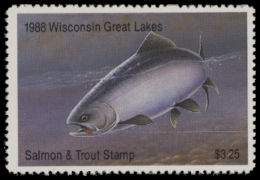 Picture of 1988 Wisconsin Great Lakes Salmon & Trout Stamp  MNH VF