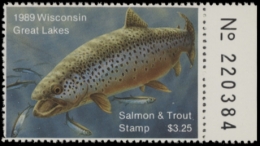 Picture of 1989 Wisconsin Great Lakes Salmon & Trout Stamp  MNH VF