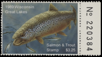 Picture of 1989 Wisconsin Great Lakes Salmon & Trout Stamp  MNH VF