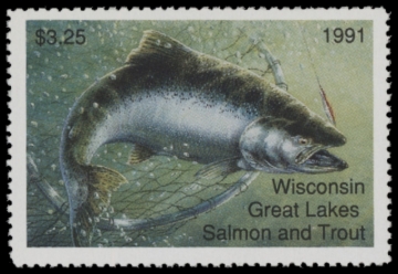 Picture of 1991 Wisconsin Great Lakes Salmon & Trout Stamp  MNH VF