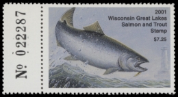 Picture of 2001 Wisconsin Great Lakes Salmon & Trout Stamp  MNH VF