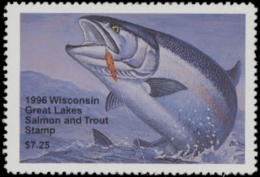Picture of 1996 Wisconsin Great Lakes Salmon & Trout Stamp  MNH VF