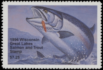 Picture of 1996 Wisconsin Great Lakes Salmon & Trout Stamp  MNH VF