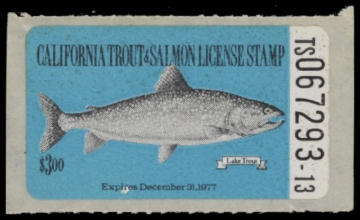 Picture of 1977 California Fishing Stamp MNH VF
