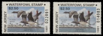 Picture of 1987 New Jersey Duck Stamps Error MNH VF
