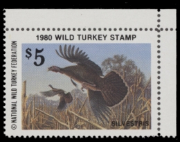 Picture of 1980 National Wild Turkey Federation Wild Turkey Stamp MNH VF