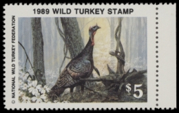 Picture of 1989 National Wild Turkey Federation Wild Turkey Stamp MNH VF