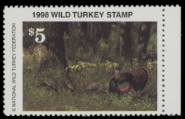 Picture of 1998 National Wild Turkey Federation Wild Turkey Stamp MNH VF