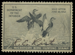 Picture of RW18 1951 Duck Stamp. Used