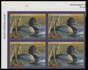 Picture of RW88 2021 Duck Stamp. Plate Block. F-VF 