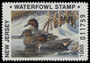 Picture of 1988 New Jersey Duck Stamp NR