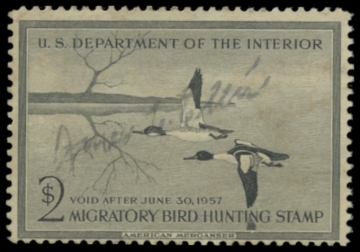 Picture of RW23 1956 Duck Stamp. Used