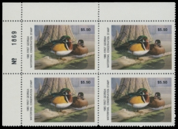 Picture of 1985 Georgia Duck Stamps - First of State. Plate Block of 4