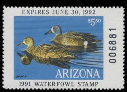 Picture of 1991 Arizona Duck Stamp
