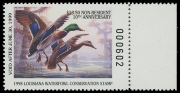 Picture of 1998 Louisiana Duck Stamp NR