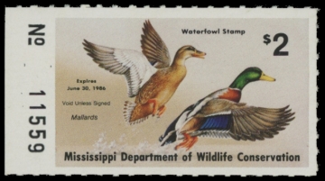 Picture of 1985 Mississippi Duck Stamp ERROR