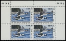 Picture of 1987 Maine Duck Stamp. Block of 4