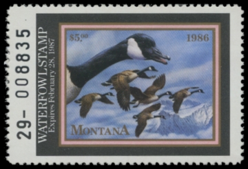 Picture of 1986 Montana Duck Stamp - First of State